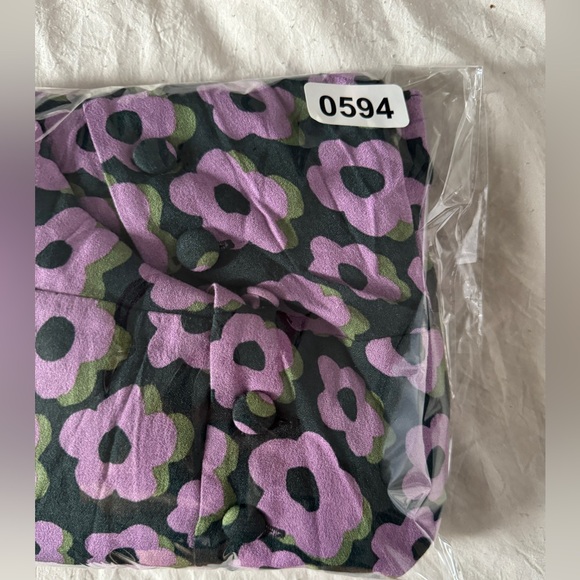 Kate Spade Purple Floral Puff Sleeve Mini Dress Size 2 - Picture 10 of 11